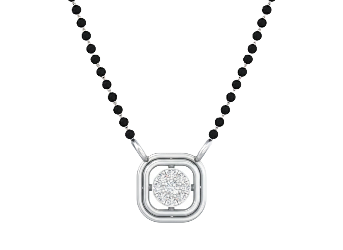 Gold & Diamond Beaded Mangalsutra For Women KRB50034