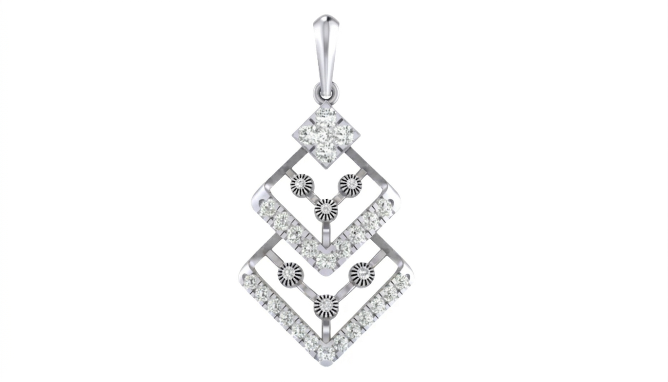 Gold & Diamond Party-wear Pendant Set KRC40748