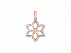 18K Gold & Diamond Floral Pendant Set KRK40111P