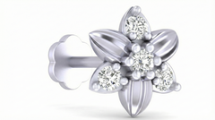 18K Gold & Diamond Stud Nose Pin KRA50281