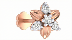 18K Gold & Diamond Stud Nose Pin KRA50281