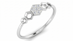 18K Gold & Diamond Ring For Women KRA10635