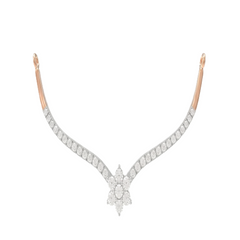 Gold & Diamond Floral Mangalsutra For Women KRC50133