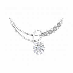 18K Gold & Diamond Floral Mangalsutra For Women KRB90027