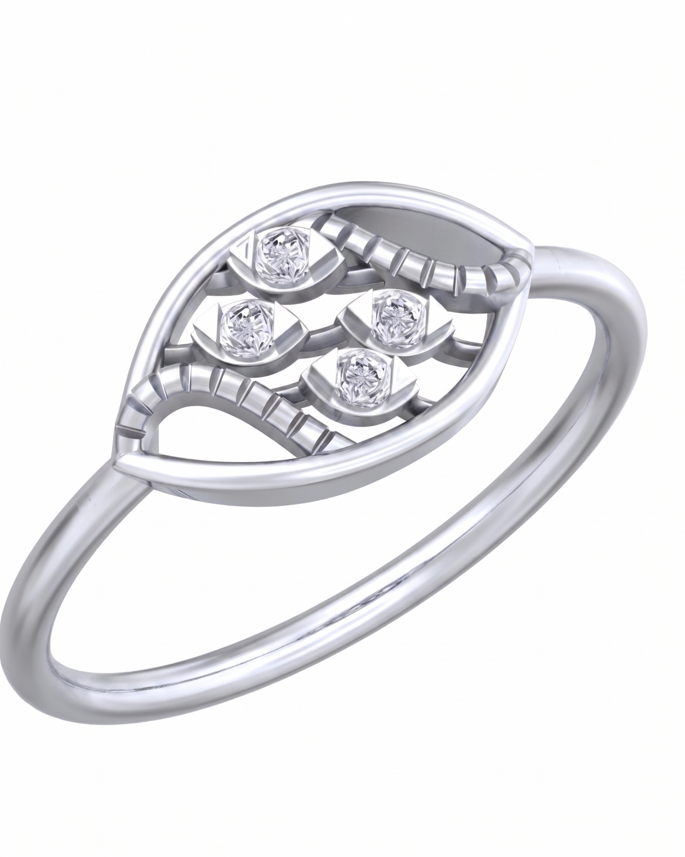 Gold & Diamond Dailywear Ring For Women KRC10680