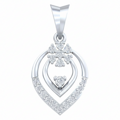 18K Gold & Diamond Floral Pendant Set KRB40081P