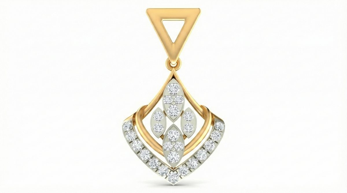 18K Gold & Diamond Partywear Pendant Set KRA40017P