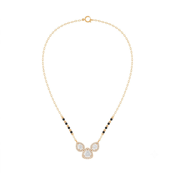 Gold & Diamond Halo Women Mangalsutra | KRC50131 | Kesav Diamond