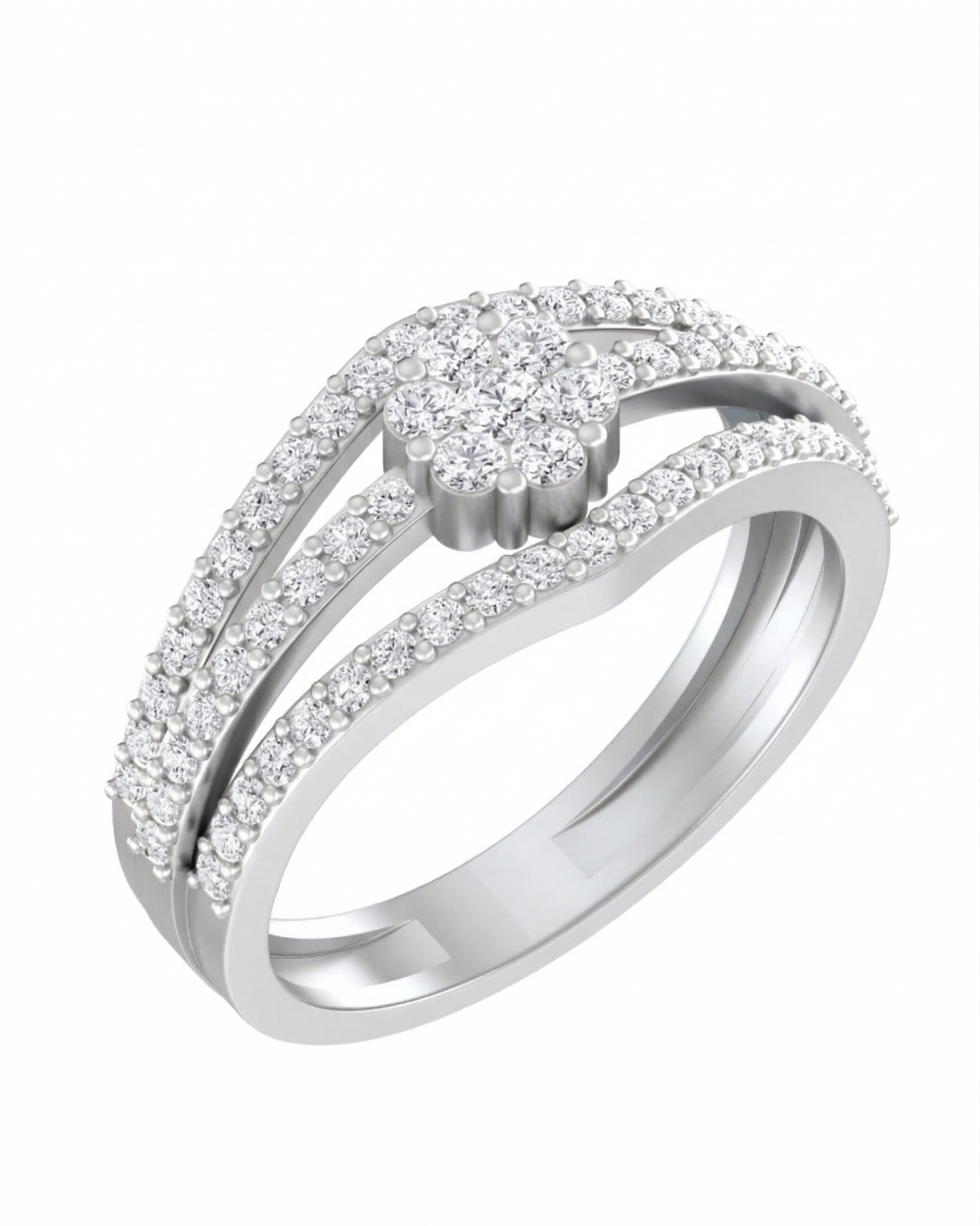 Gold & Diamond Engagement Ring For Women KRC10588