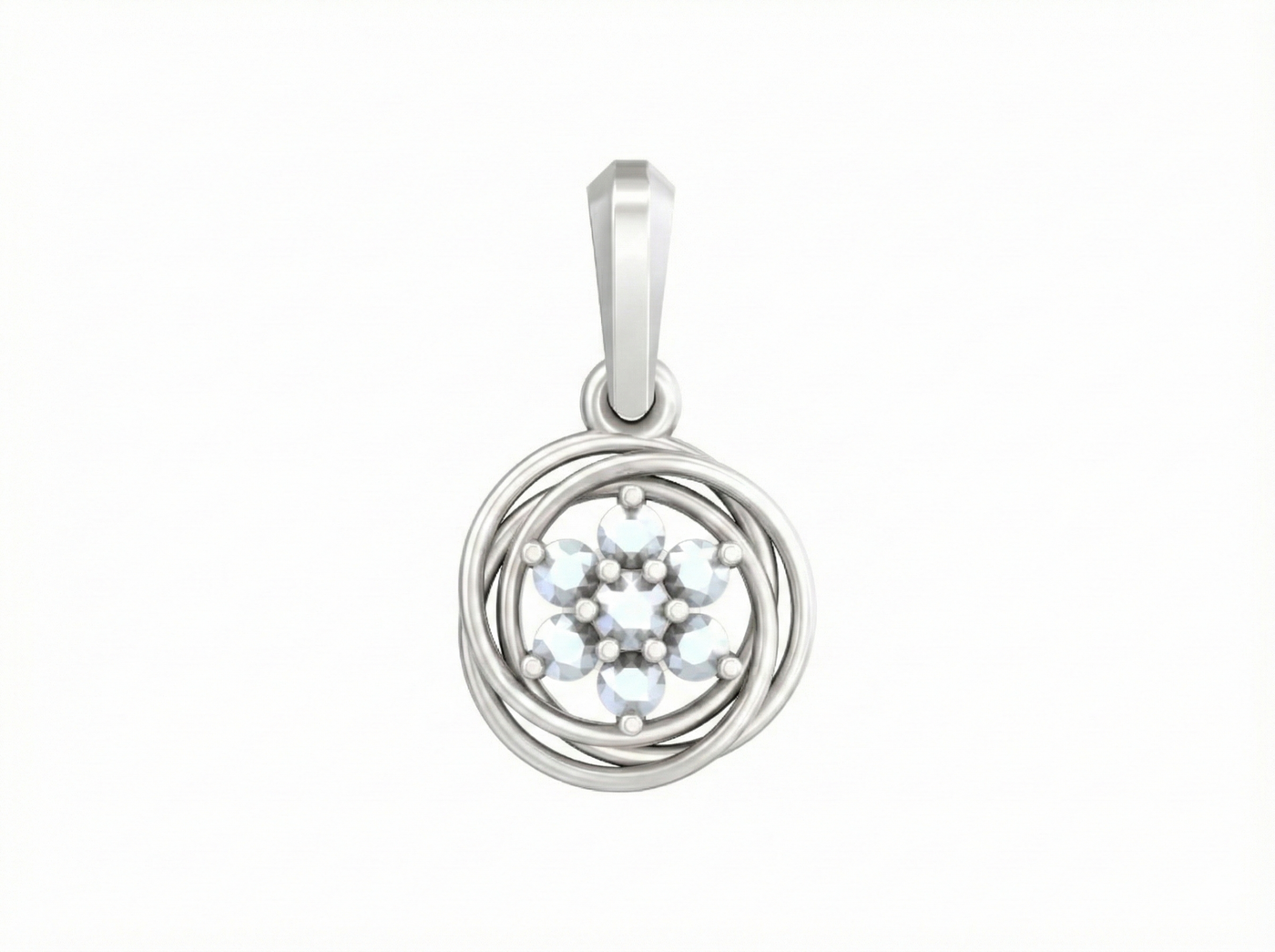 Gold & Diamond Floral Pendant KRB40205