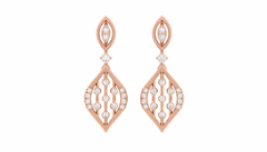Rose Gold Diamond Earring | under 40k 