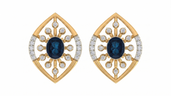 Yellow Gold Diamond Earring | under 40k 