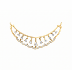 Gold & Diamond Wedding Mangalsutra For Women KRC50088