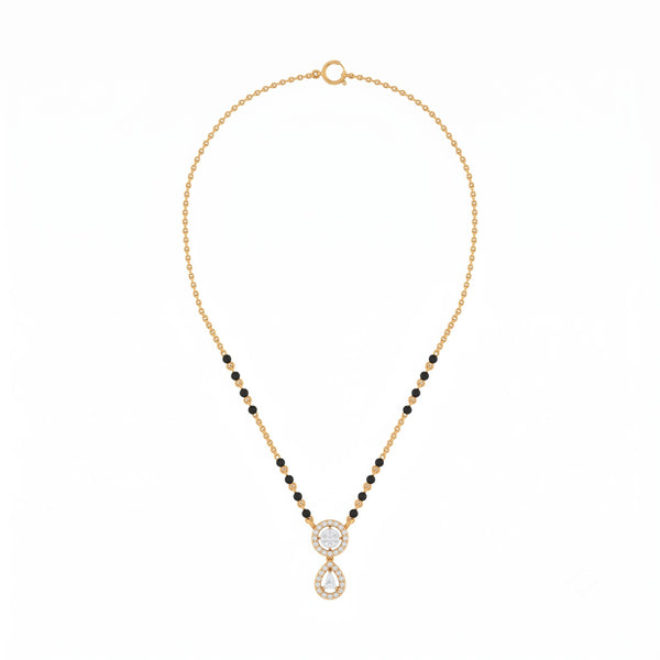 Gold & Diamond Halo Women Mangalsutra | KRC50110 | Kesav Diamond