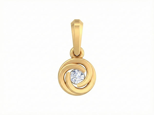 Gold & Diamond Solitaire Pendant KRB40210