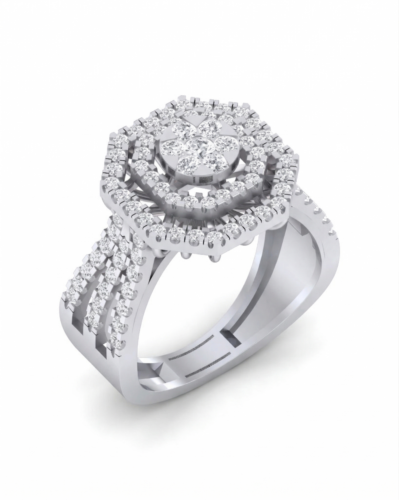 Gold & Diamond Engagement Ring For Women KRC10533