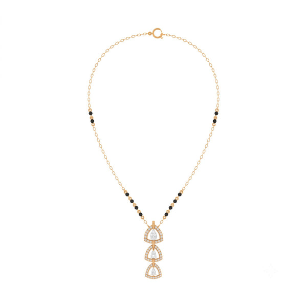 Gold & Diamond Halo Women Mangalsutra | KRC50199 | Kesav Diamond