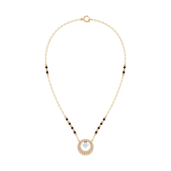 Gold & Diamond Round Women Mangalsutra | KRC50163 | Kesav Diamond
