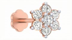 18K Gold & Diamond Stud Nose Pin KRA50160