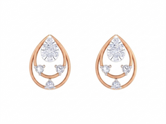 Rose Gold Diamond Earring | under 40k 