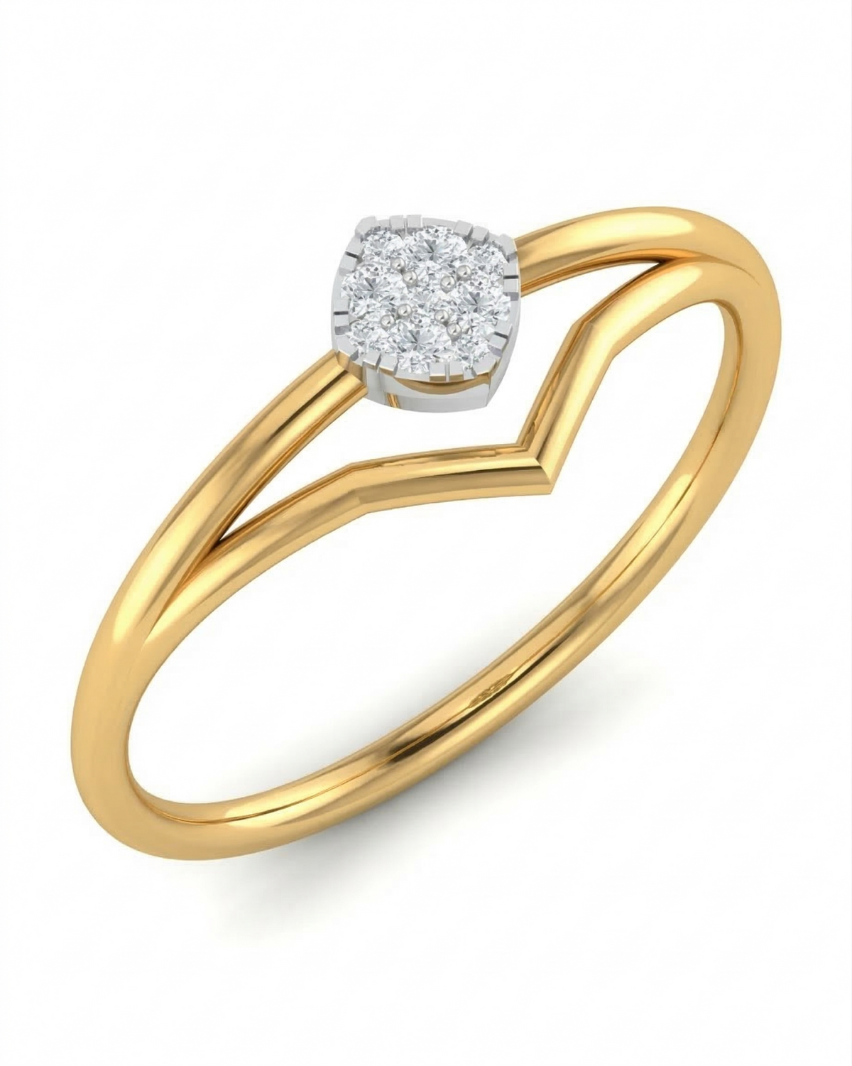 18K Gold & Diamond Dailywear Ring For Women KRB10091-A
