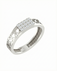 18K Gold & Diamond Engagement Ring For Men KRA60284