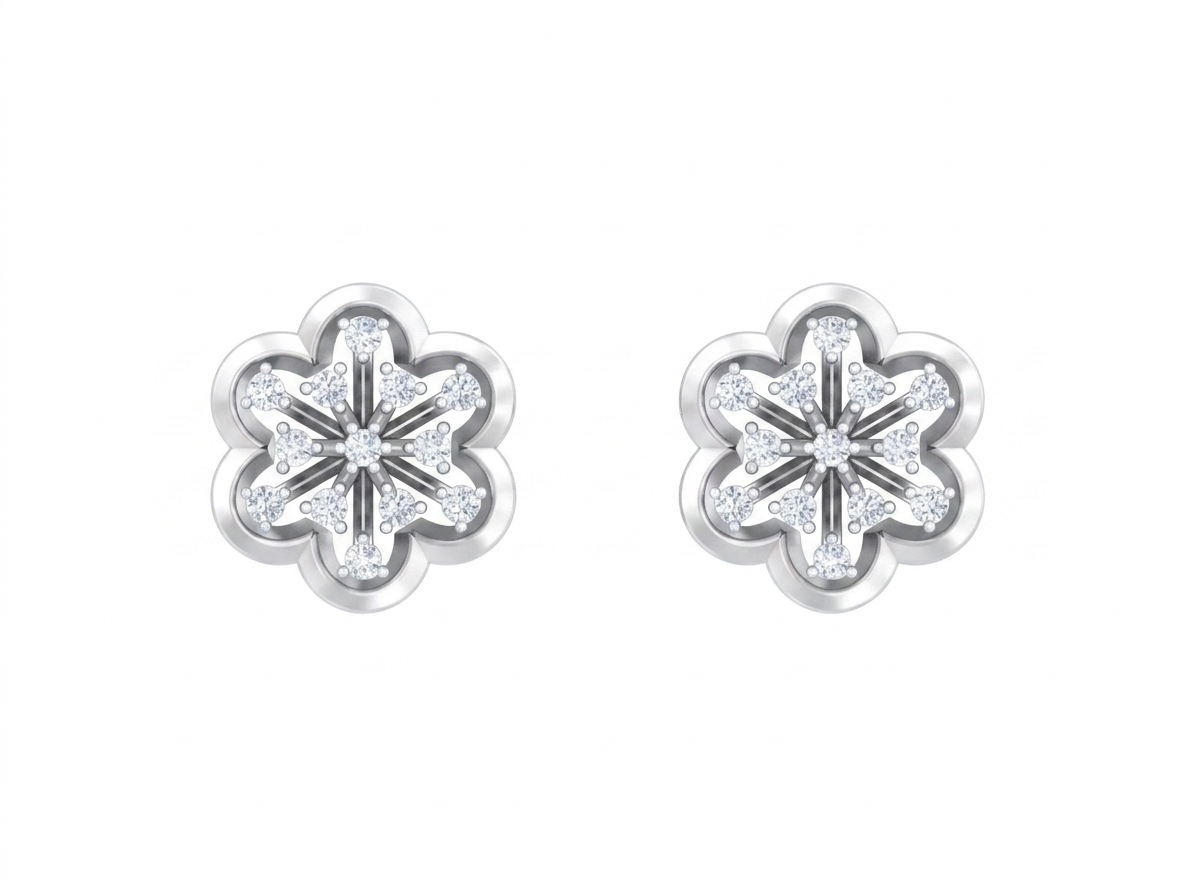 White Gold Diamond Earring | under 40k 