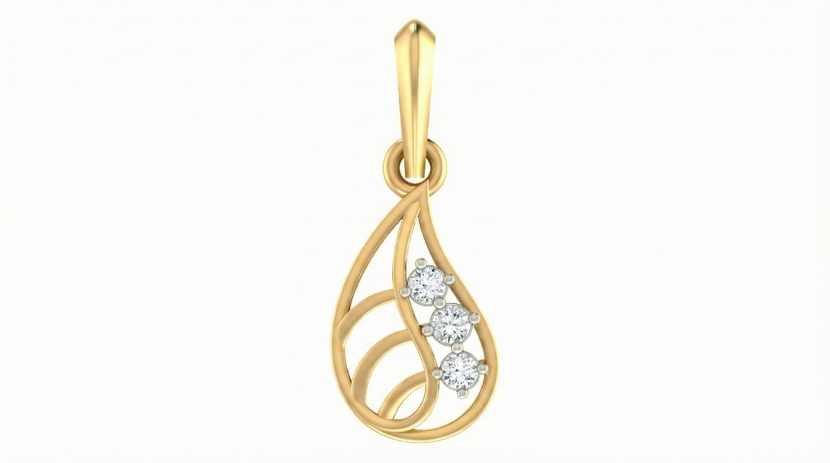 18K Gold & Diamond Dailywear PENDANT SET KRA40142P