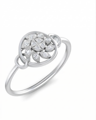 18K Gold & Diamond Dailywear Ring For Women KLR-38