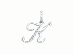 18K Gold & Diamond Initial Pendant KRK20085