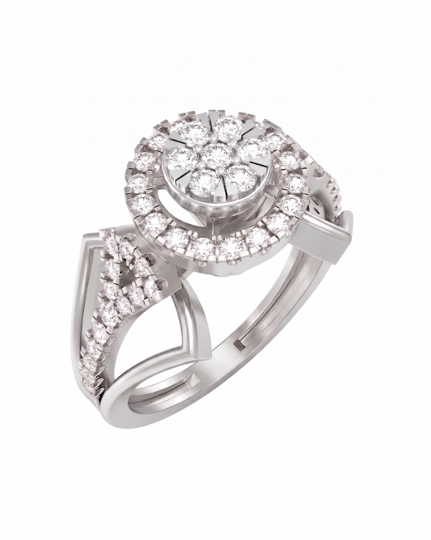 Gold & Diamond Engagement Ring For Women KRC10899
