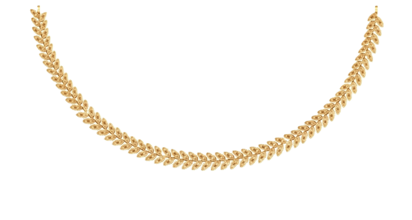 Gold & Diamond Choker Necklace Set KRC60145