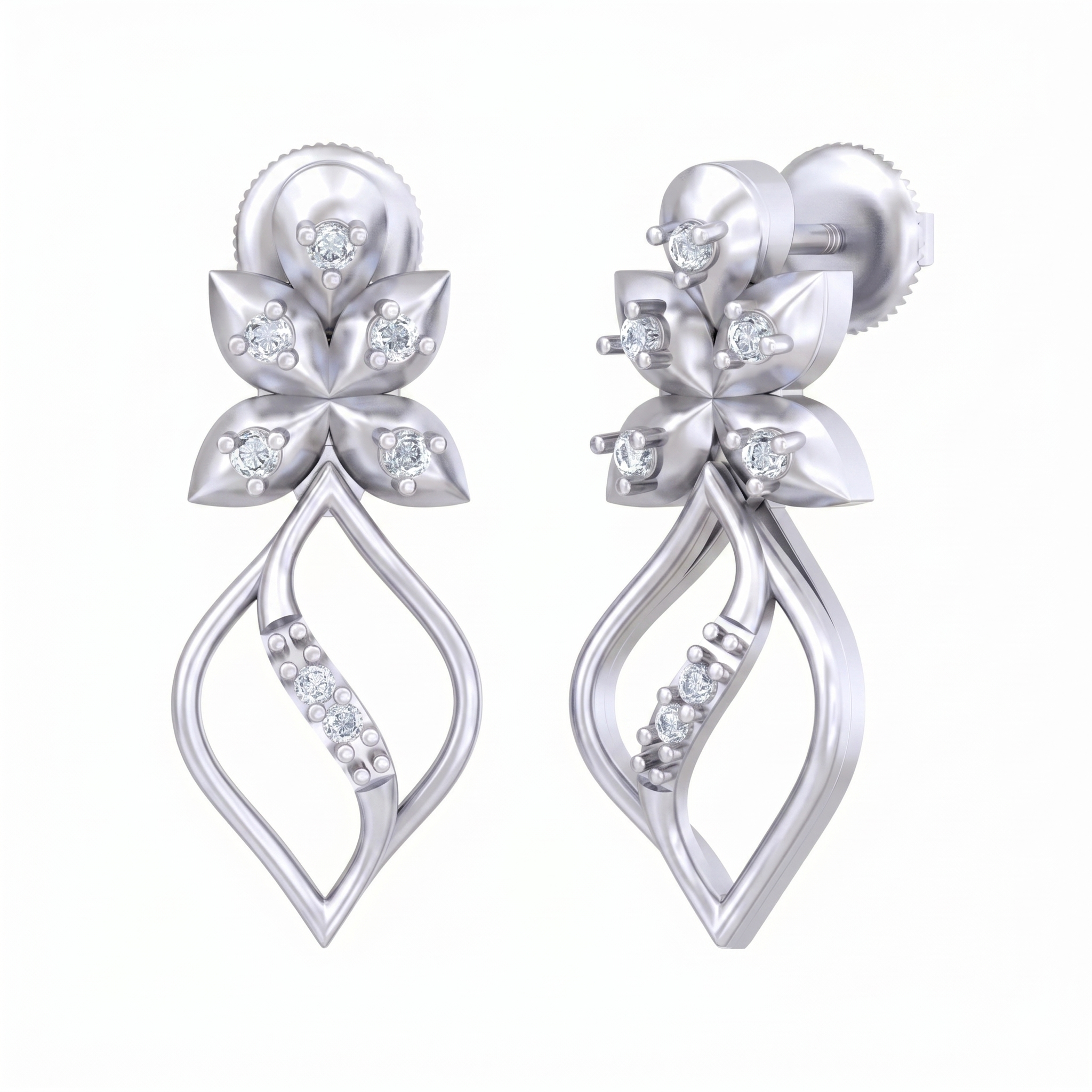 White Gold Diamond Earring | under 40k 