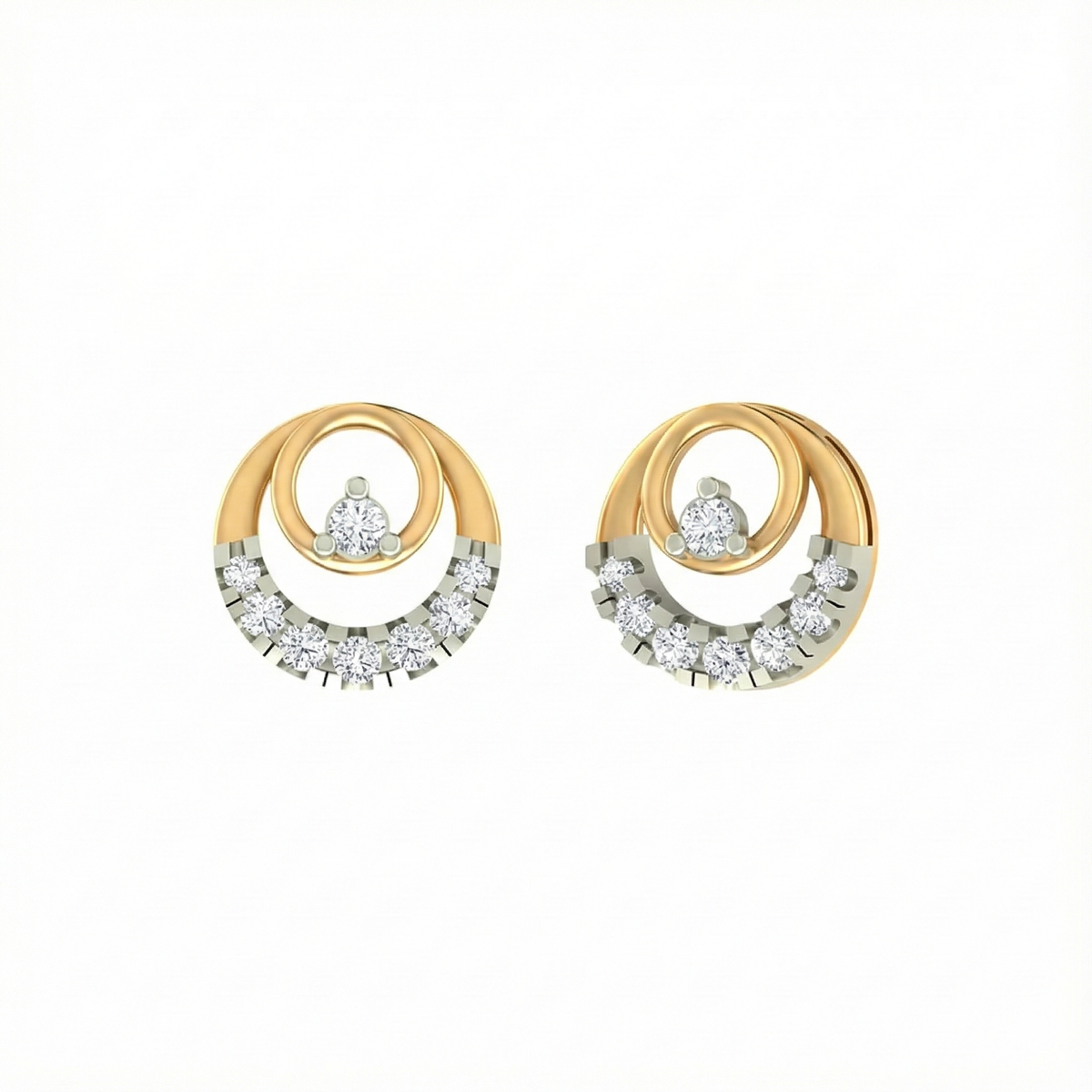 18K Gold & Diamond Women Earring KER-205