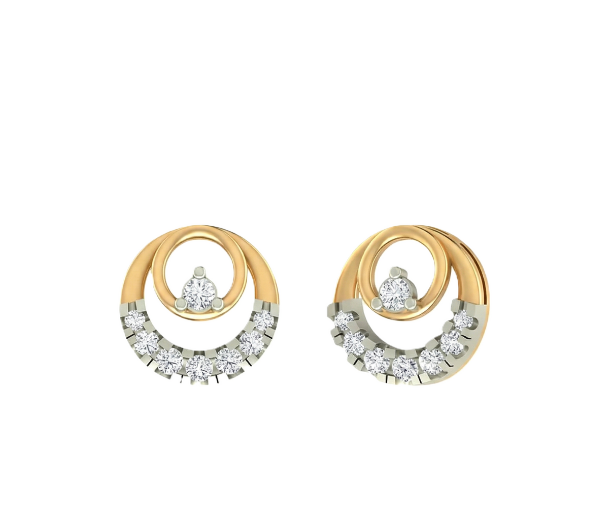 Yellow Gold Diamond Earring | under 40k 