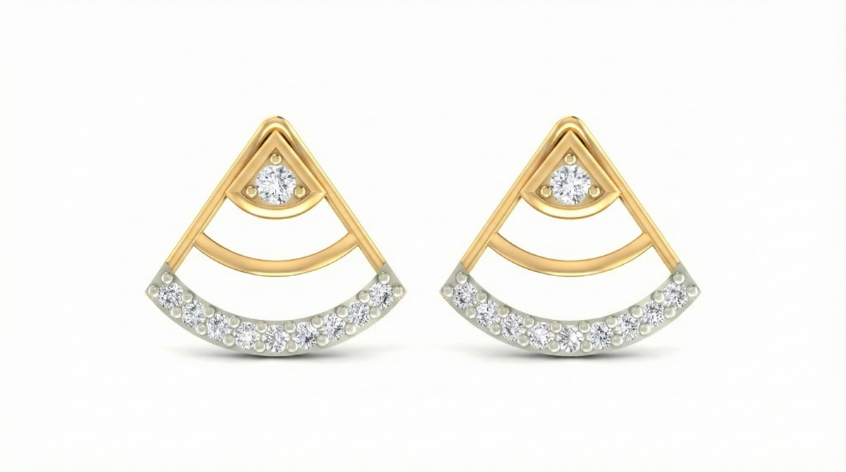 18K Gold & Diamond Women Stud Earring KRA40160E