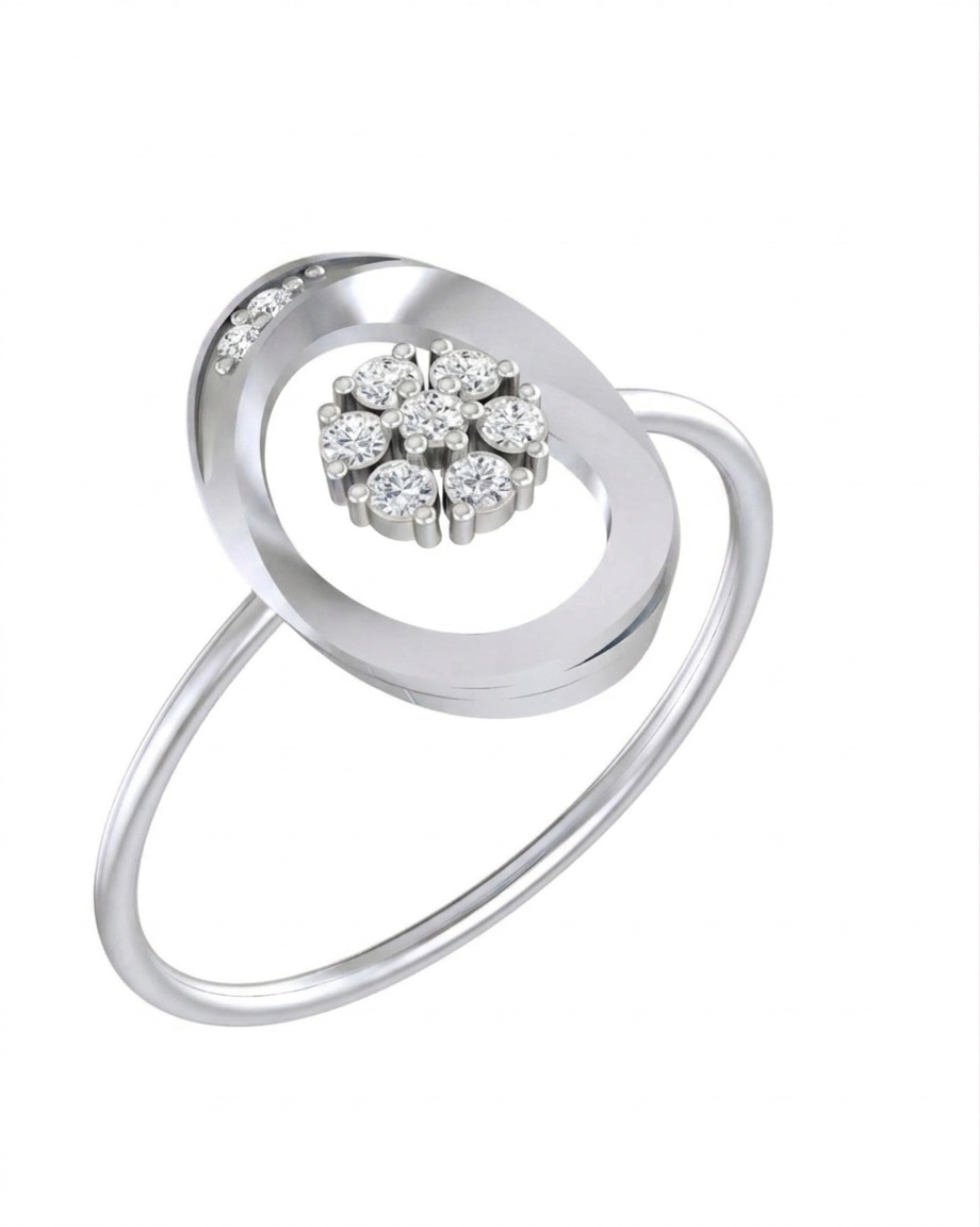 Gold & Diamond Ring For Women KRB10079
