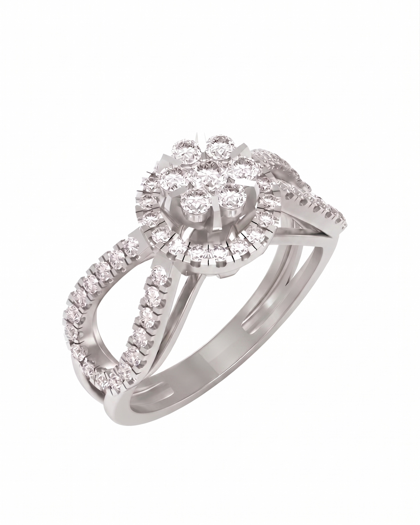 Gold & Diamond Cocktail Ring For Women KRC10880