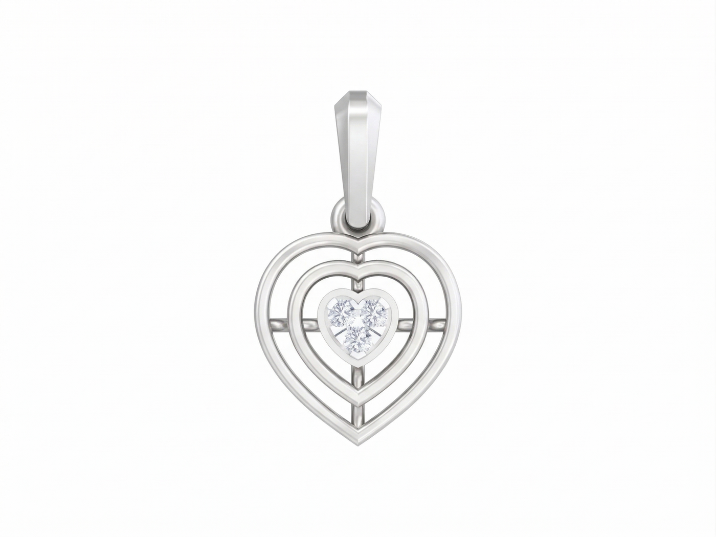 Gold & Diamond Heart Pendant Set KRB40228