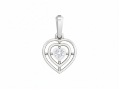 Gold & Diamond Heart Pendant Set KRB40228
