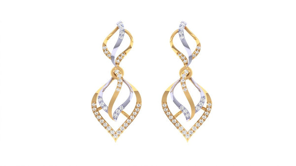 Gold & Diamond Women Dangler Earring KRC60136E