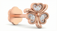 18K Gold & Diamond Stud Nose Pin KRA50038