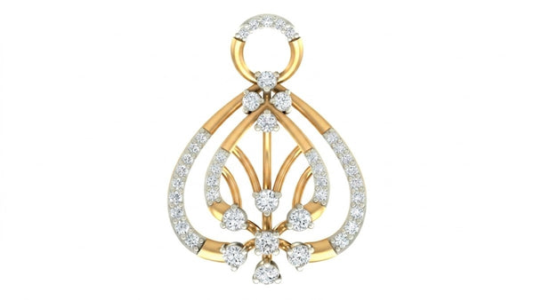Elegant Gold & Diamond Pendant Set KRC40720