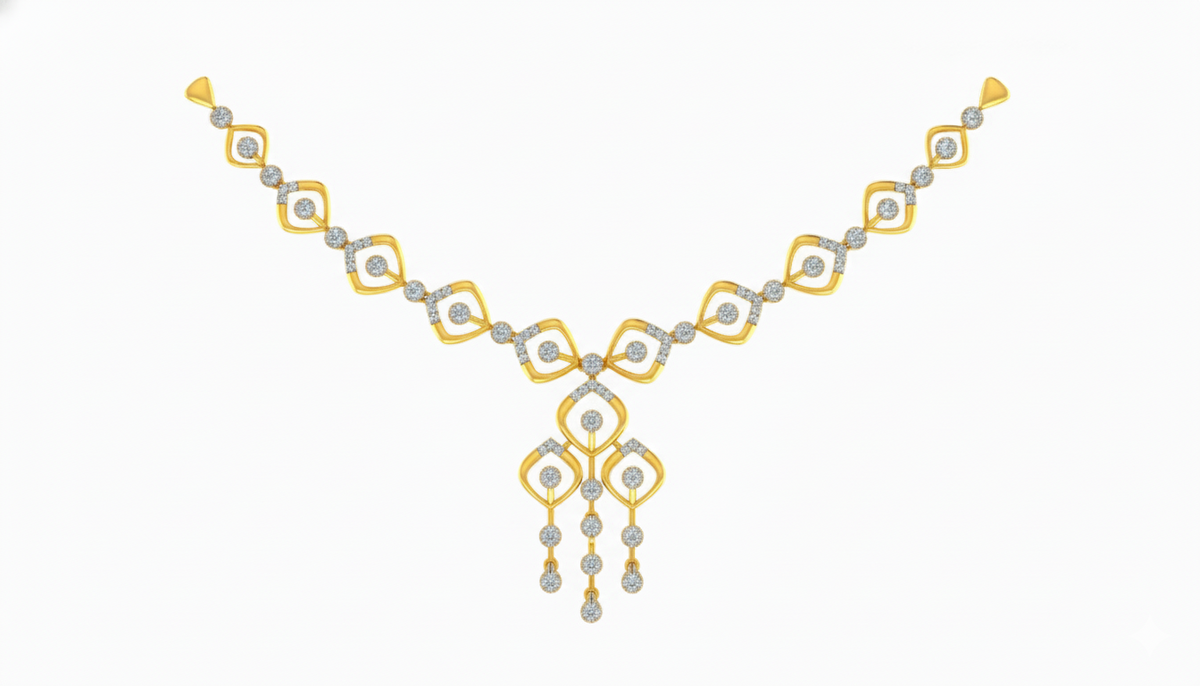 14K Gold & Diamond Dailywear Necklace Set KRB44113N-A