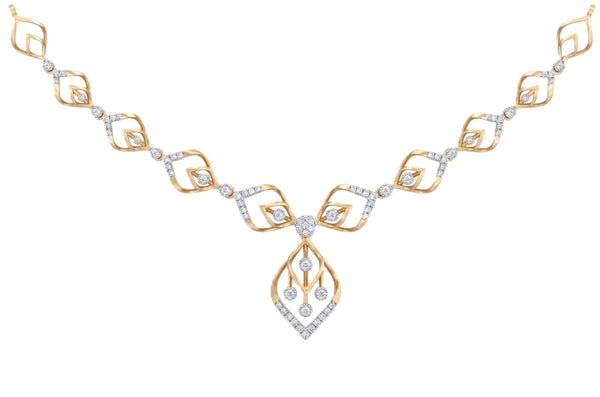 Gold & Diamond Dailywear Necklace Set KRC60051