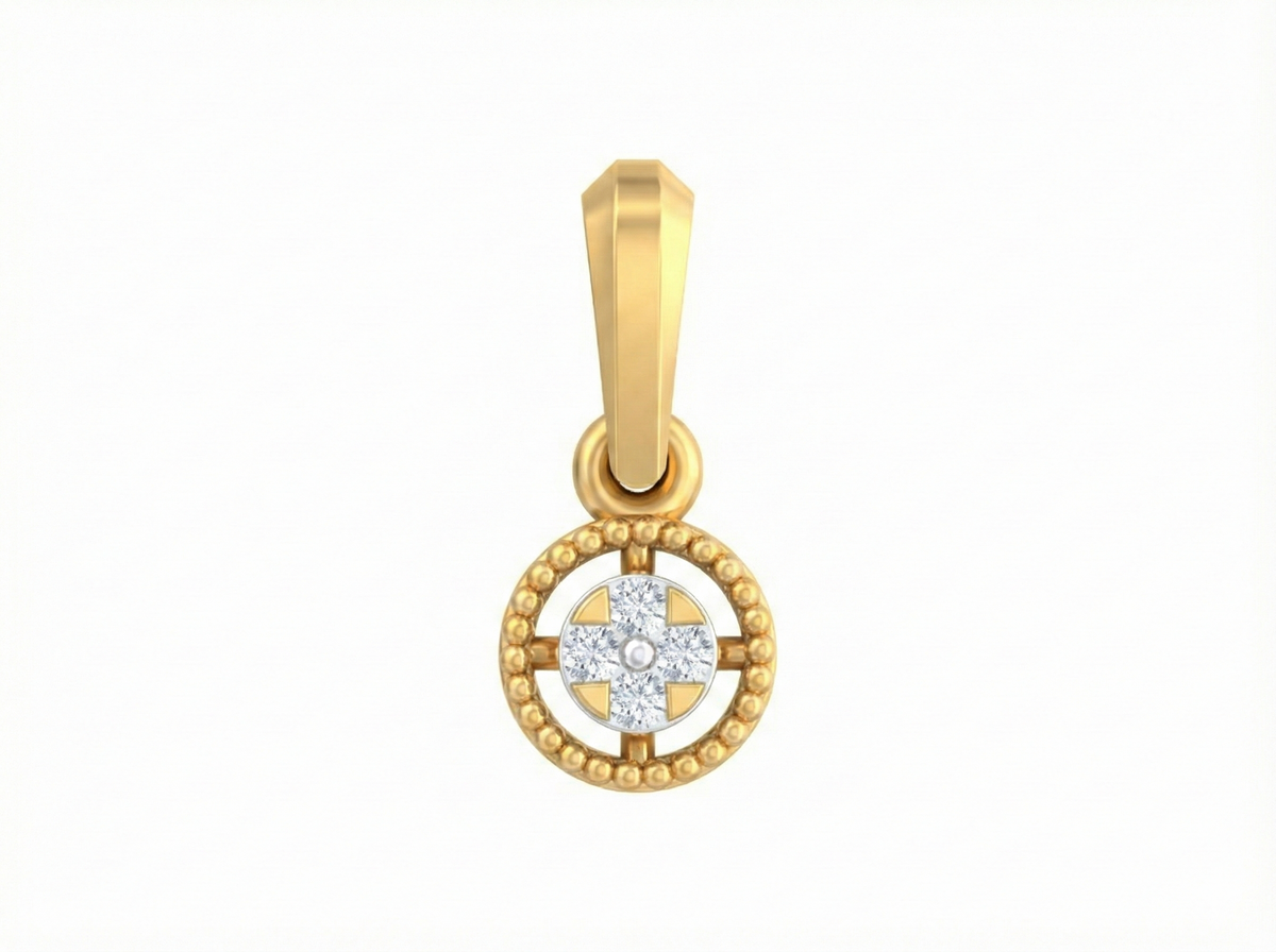 18K Gold & Diamond Dailywear Pendant KSK124
