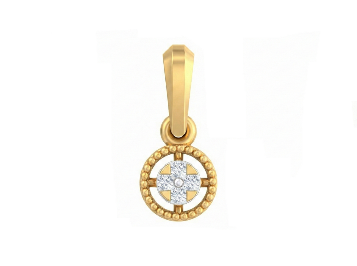 18K Gold & Diamond Dailywear Pendant KSK124