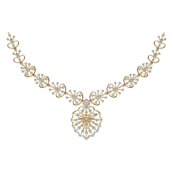 Gold & Diamond Dailywear Necklace Set KRC60063
