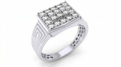 18K Gold & Diamond Engagement Ring For Men KRC60138