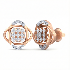 18K Gold & Diamond Women Stud Earring KRB40056E